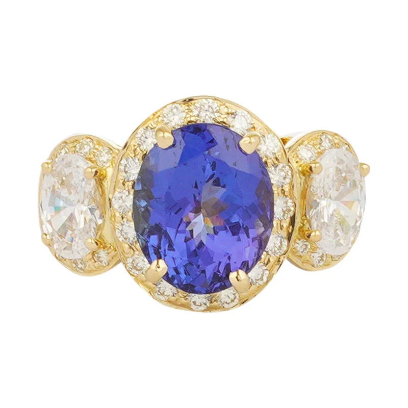 Ladies rings for online vibes -Ring - Tanzanite, Cubic Zirconia and Diamond (2221E)