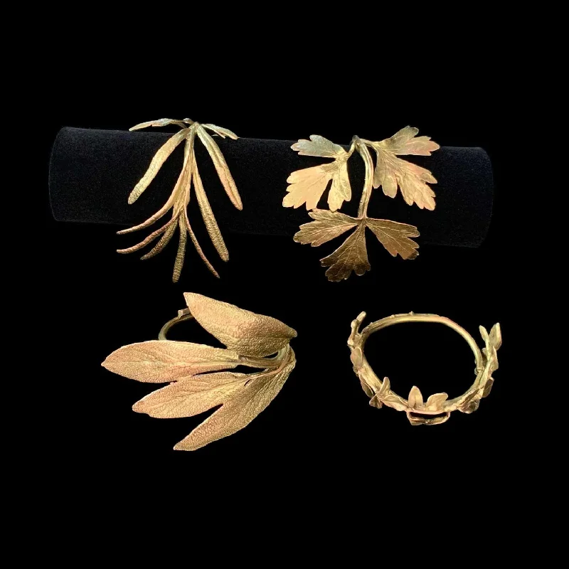 Ladies rings offbeat elegance -Herb Napkin Rings