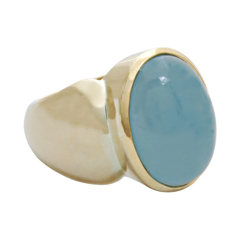 Ladies rings for sporty vibes -Ring- Aquamarine (1697M)