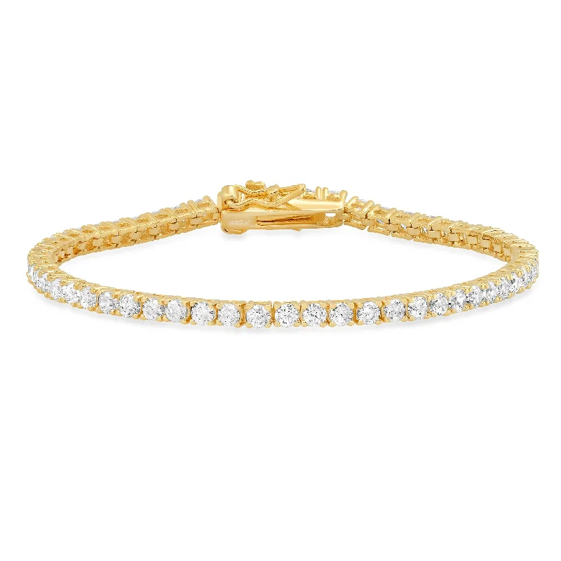 ladies-minimalist-gold-bracelets-3MM TENNIS BRACELET, GOLD BR