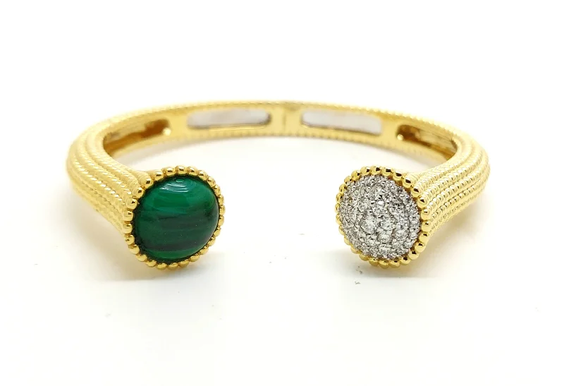 ladies-party-twist-bracelets-Diamond and Malachite Model Bracelet