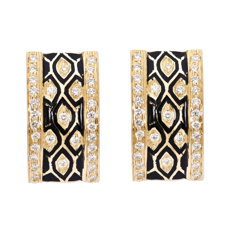 Ladies earrings for music vibes -Earrings- Diamond (Enamel)  (2190C)