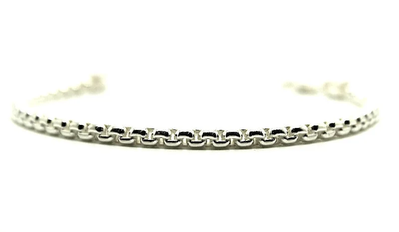 ladies-luxury-silver-bracelets-Silver RD Box Bracelet