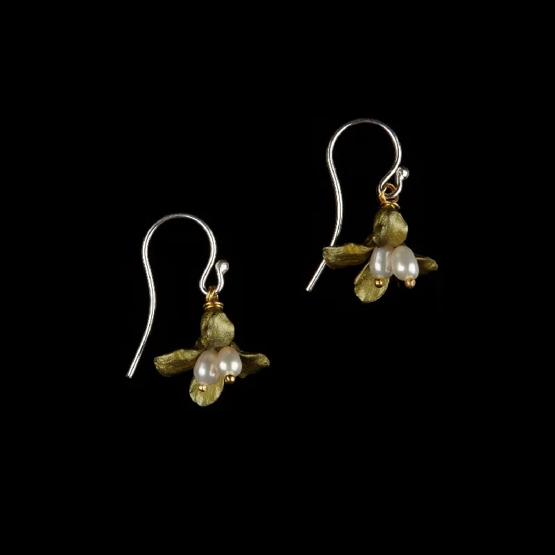 Ladies earrings cool sparkle -Wildflower Earrings - Single Drop Wire