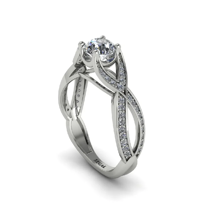 Ladies engagement rings for lazy-day love -Diamond Eternal Twist Engagement Ring - Maisie No. 3