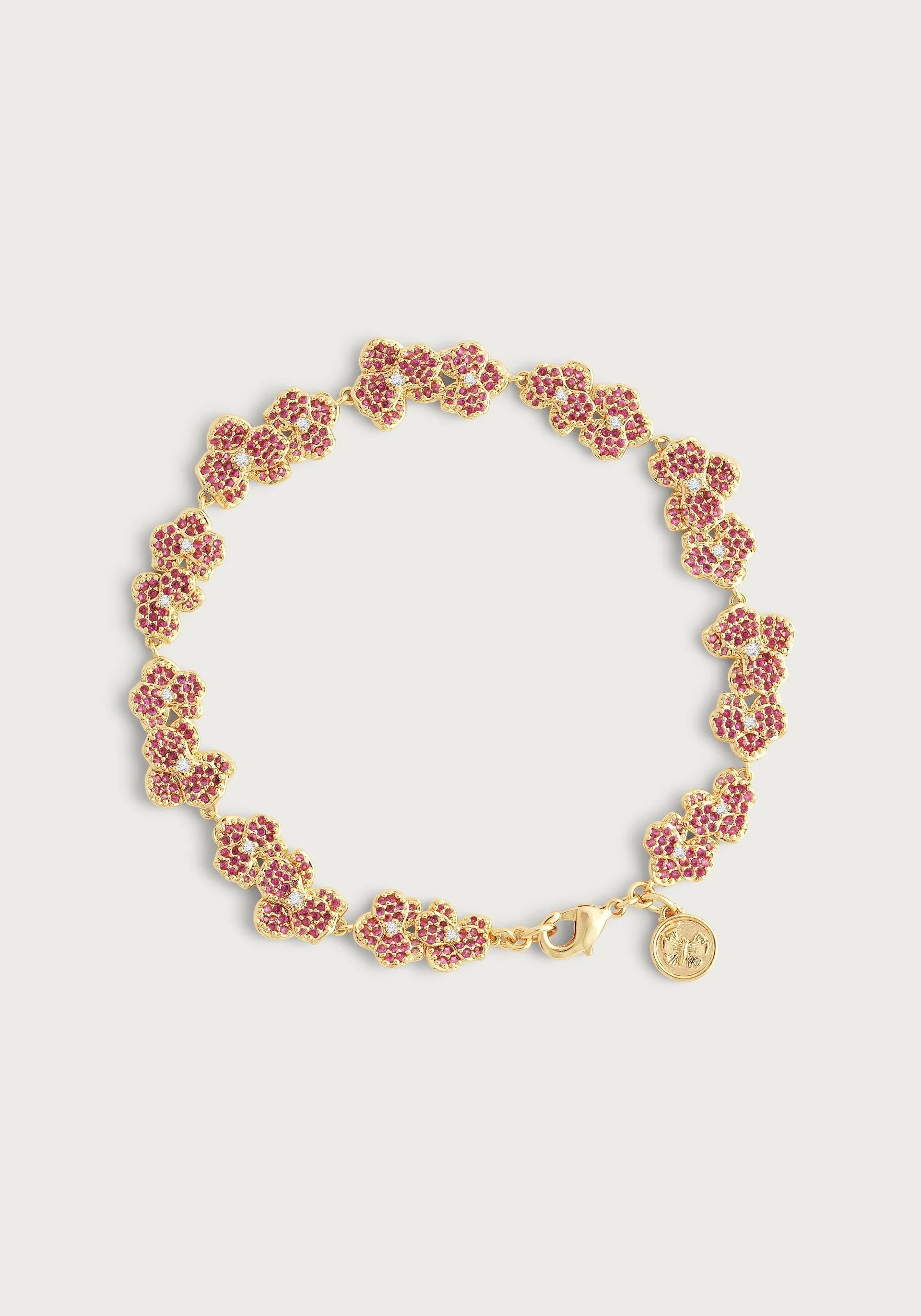 ladies-ethnic-rose-gold-bracelets-Orchid Pavé Tennis Bracelet