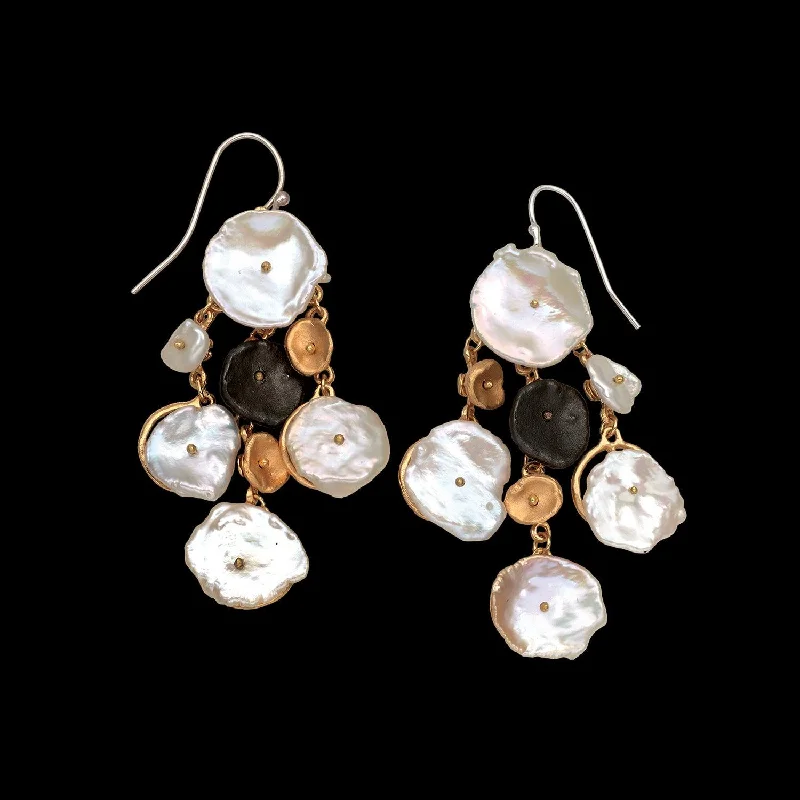 Ladies earrings roamer’s flair -River Pebble Earrings - Chandelier Wire