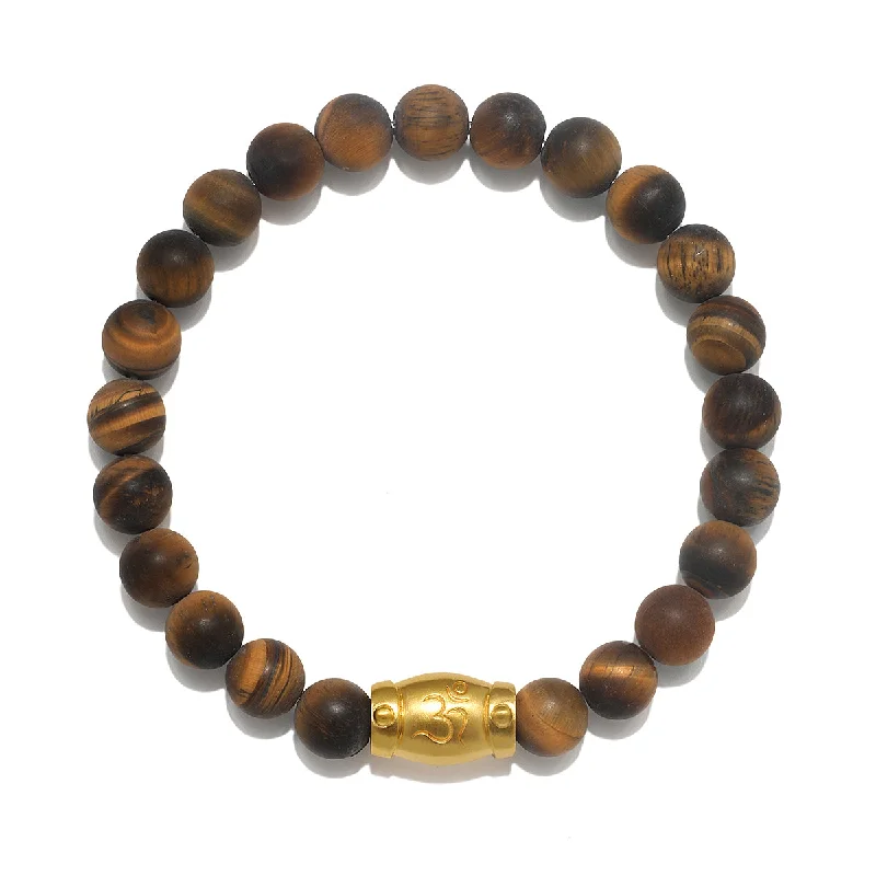 ladies-bohemian-bar-bracelets-Personal Power Tiger Eye Gemstone Men's Bracelet