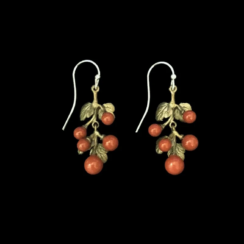 Ladies earrings whisper-light drops -Gooseberry Earrings - Long Wire