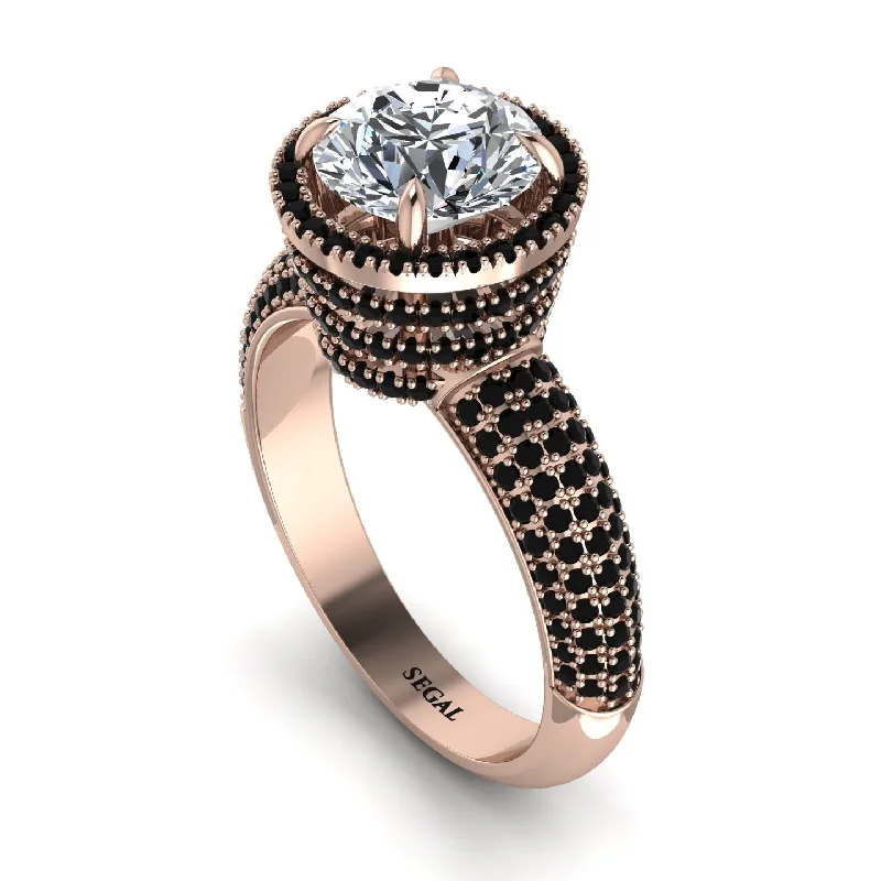 Ladies engagement rings for fearless unions -Diamond Cluster Halo Engagement Ring - Katie No. 32