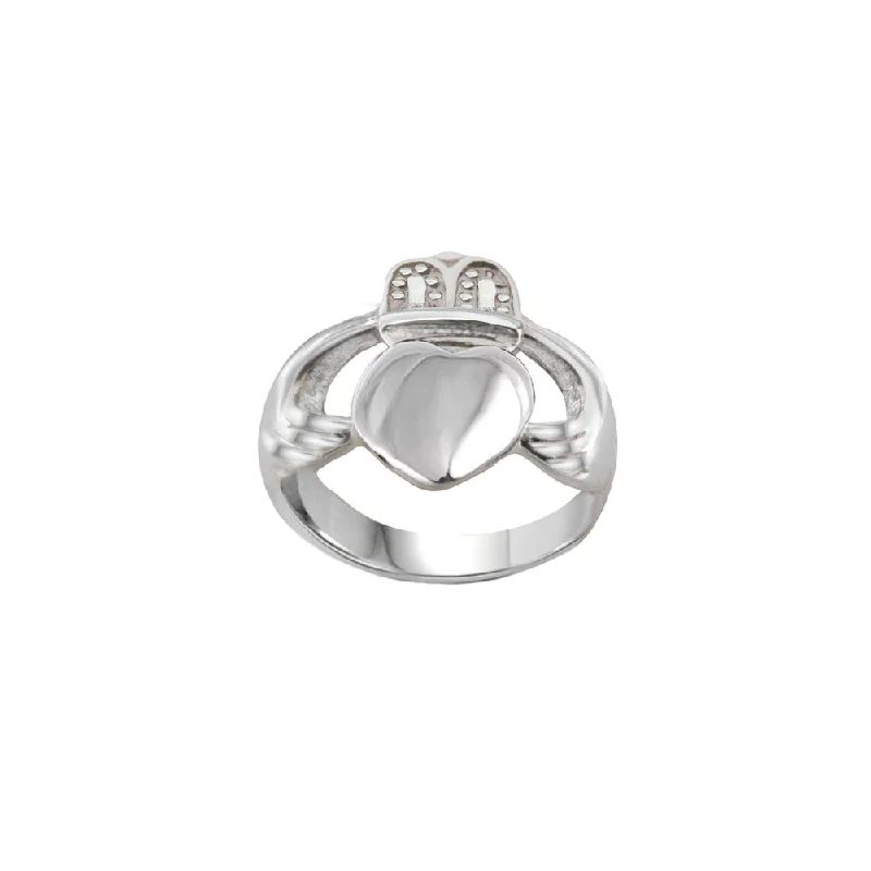 Ladies rings with crystal inlays -THE CLADDAGH RING (MENS)