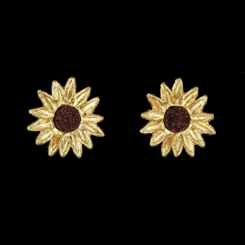 Ladies earrings for Sunday vibes -Sunflower Earrings - Petite Post