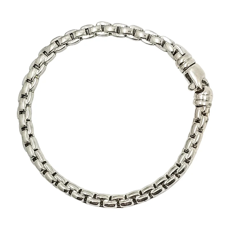 ladies-artisan-diamond-bracelets-9 kt White Gold Fope Bracelet