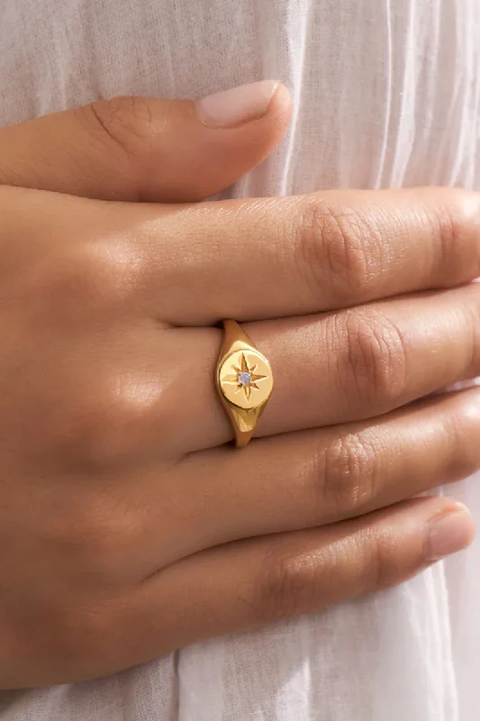 Ladies rings for makers -Enchanted Gold Signet Ring