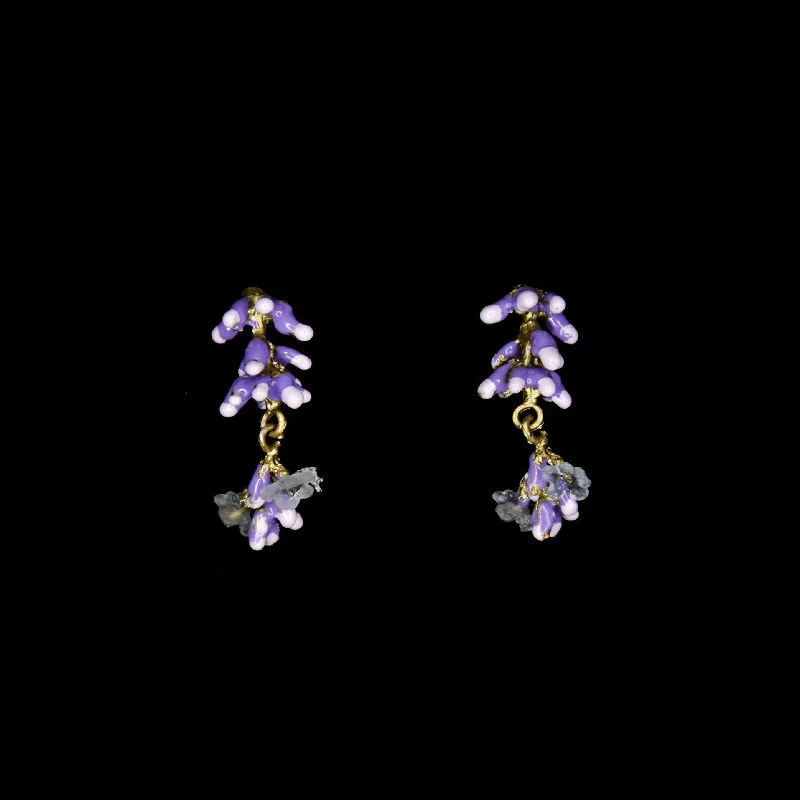 Ladies earrings bold modernity -Lavender Earrings - Post