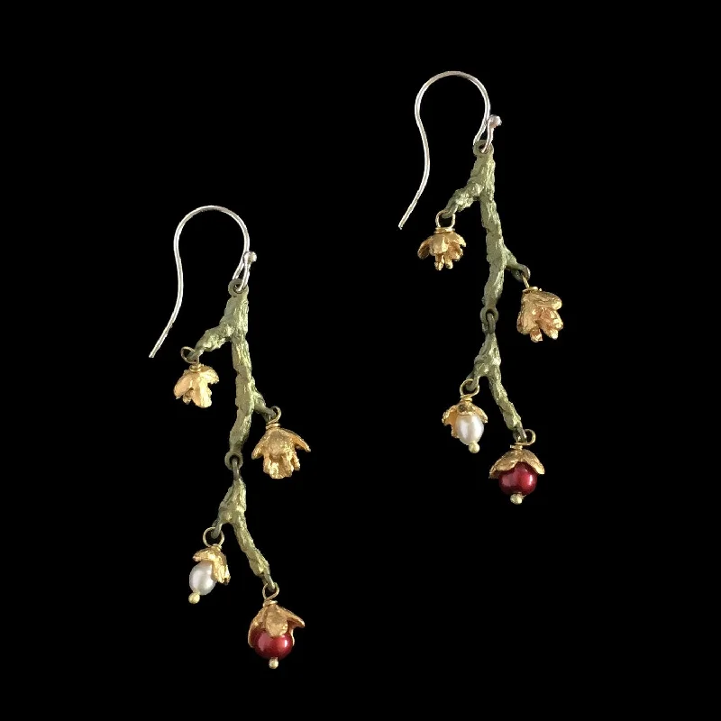 Ladies earrings with bite drops -American Cypress Earring - Long