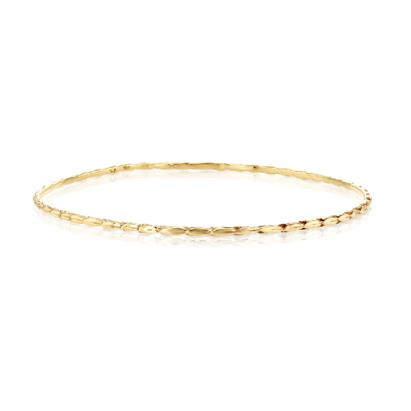 ladies-charm-silver-bracelets-Thin 18K Rose Gold Bangle Bracelet