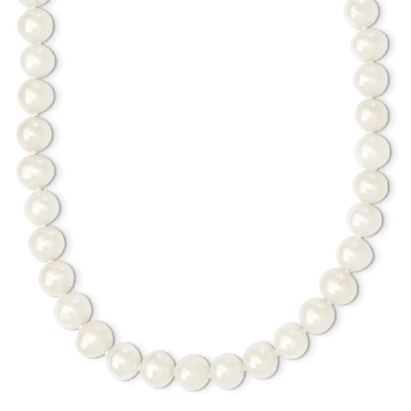 ladies-luxury-gold-necklaces-9-10mm, White FW Cultured Pearl Endless Strand Necklace, 80 Inch