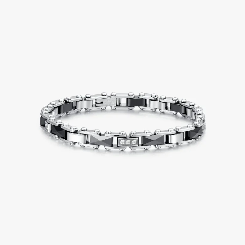 ladies-flower-twist-bracelets-Parker Bracelet in Silver (Unisex)