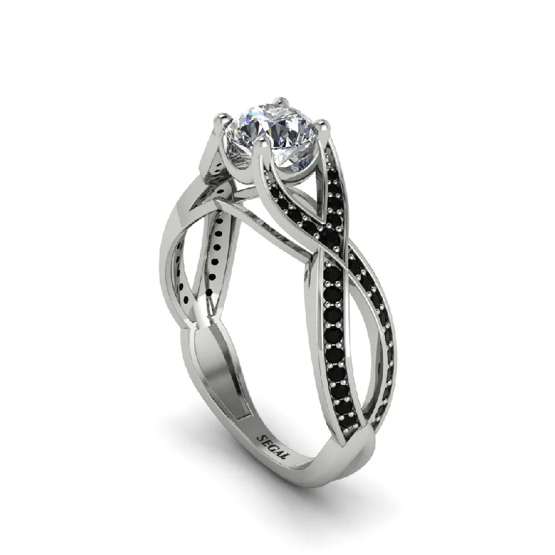 Ladies engagement rings for lazy-day love -Diamond Eternal Twist Engagement Ring - Maisie No. 33