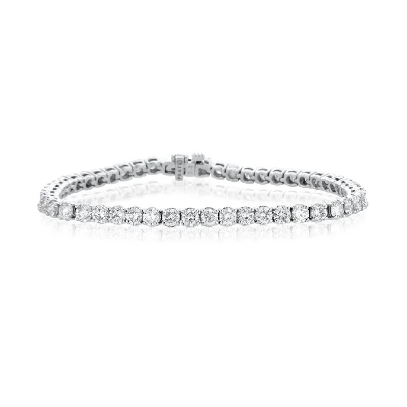 ladies-trendy-gold-bracelets-6.73 Cttw Round Diamond Platinum Tennis Bracelet