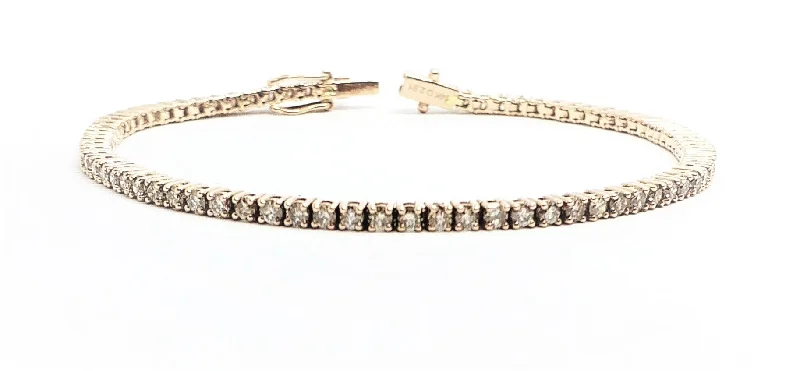 ladies-vintage-silver-bracelets-Diamond Tennis Bracelet in 14k Rose Gold (2.91 ct.tw.)AD NO 2110