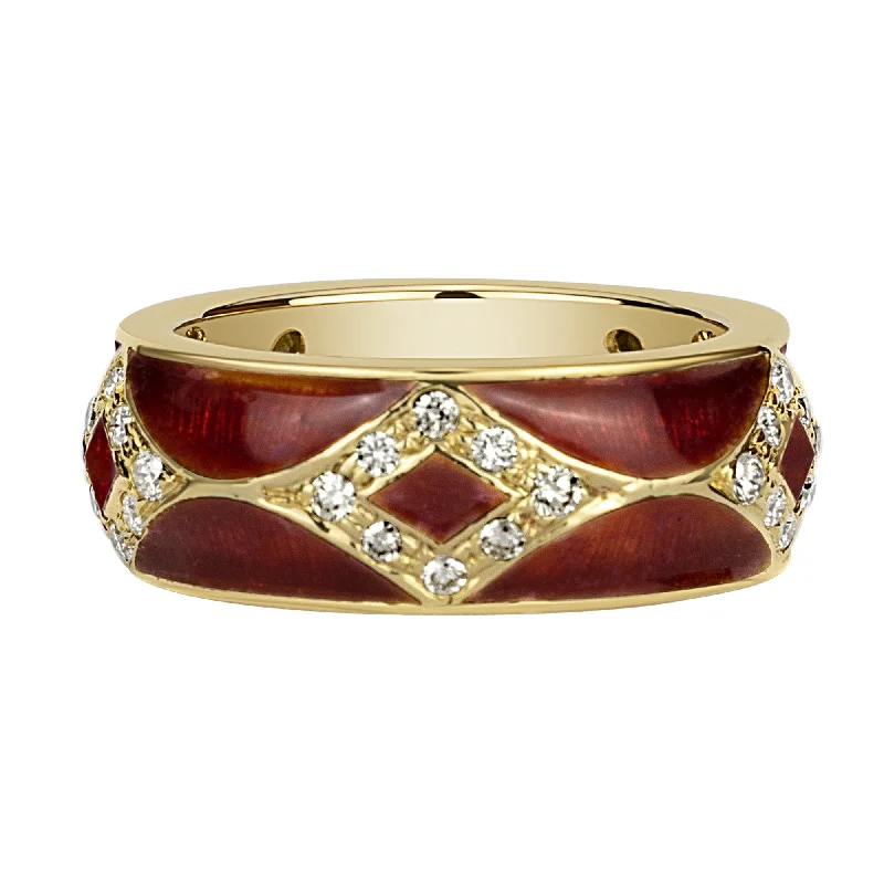 Ladies rings for show nights -Ring - Diamond (enamel) (1564L)