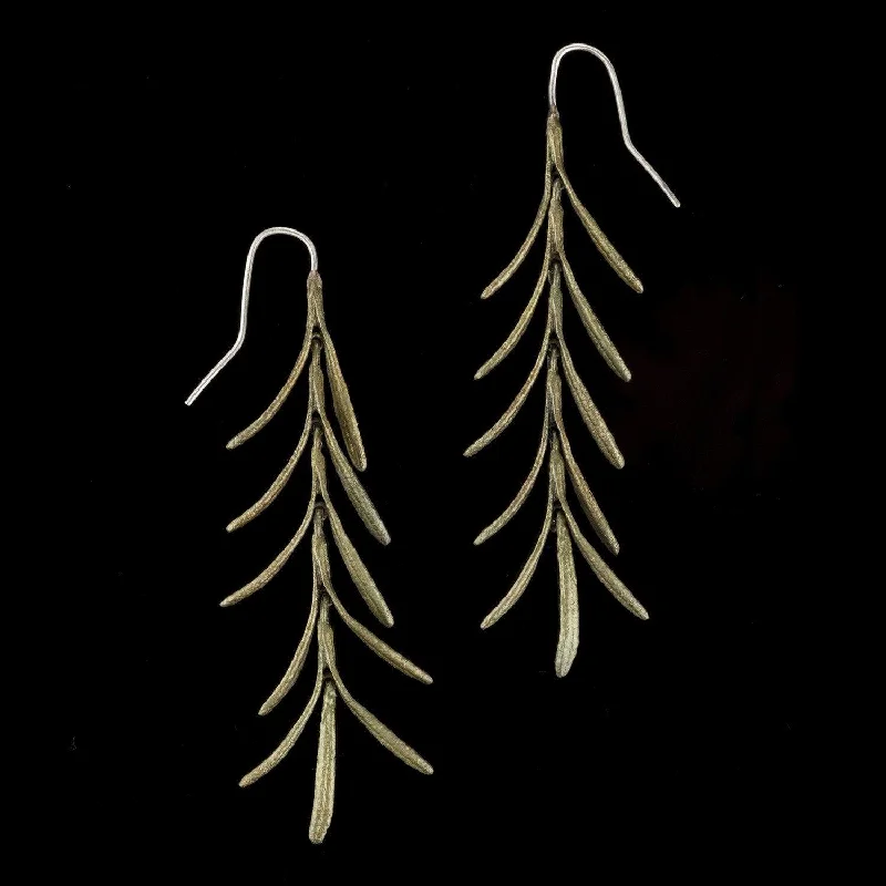 Ladies earrings multi-drop elegance -Rosemary Earrings - Long Wire Dangle