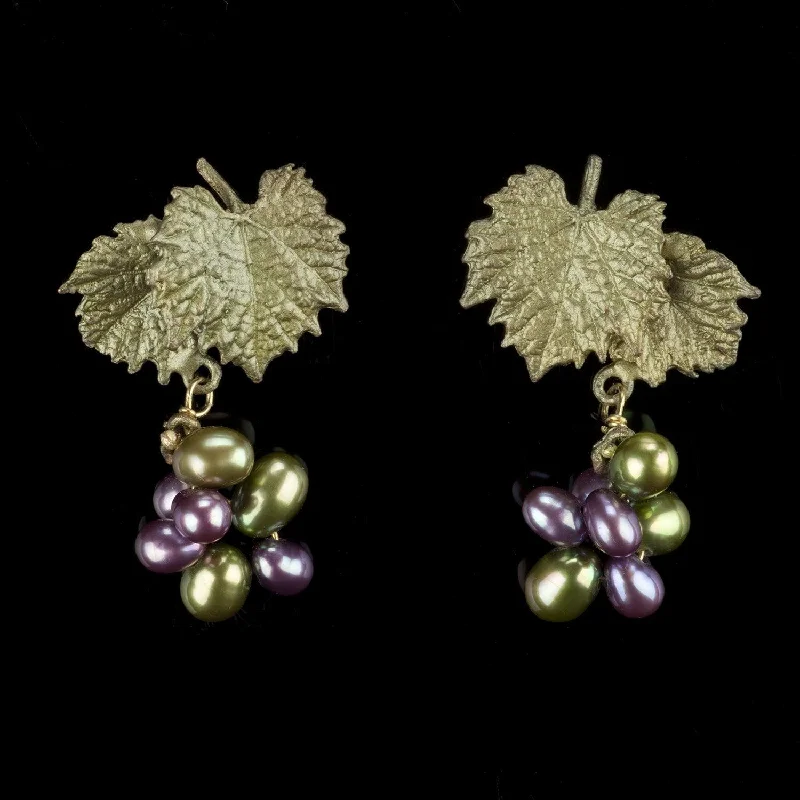 Ladies earrings for wild escapes -Grape Vines Earrings - Post