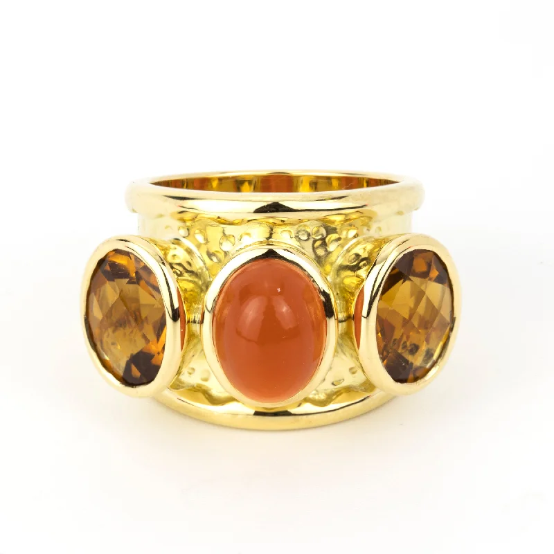 Ladies rings cool elegance -Ring - Cornelian And Citrine