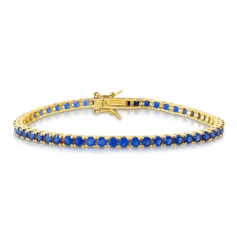 ladies-unique-silver-bracelets-TENNIS BRACELET BLUE, GOLD BR