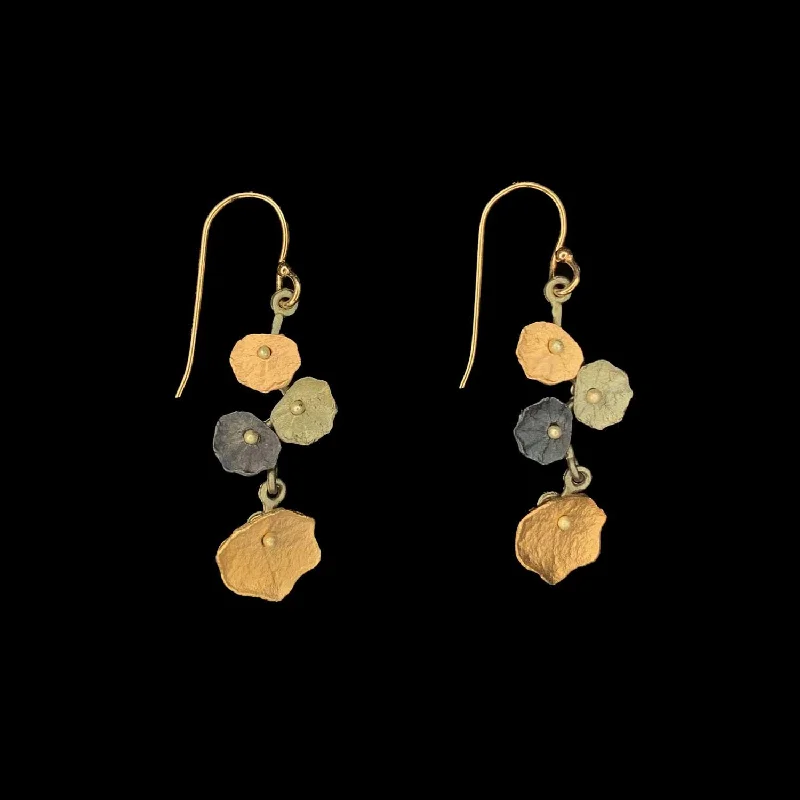 Ladies earrings for vocal vibes -Nasturtium Earrings - Dainty Wire