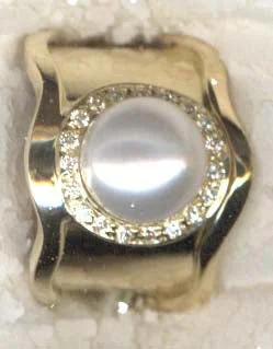 Ladies rings striking elegance -Repair - Ring - South Sea Pearl and Diamond (2164K)