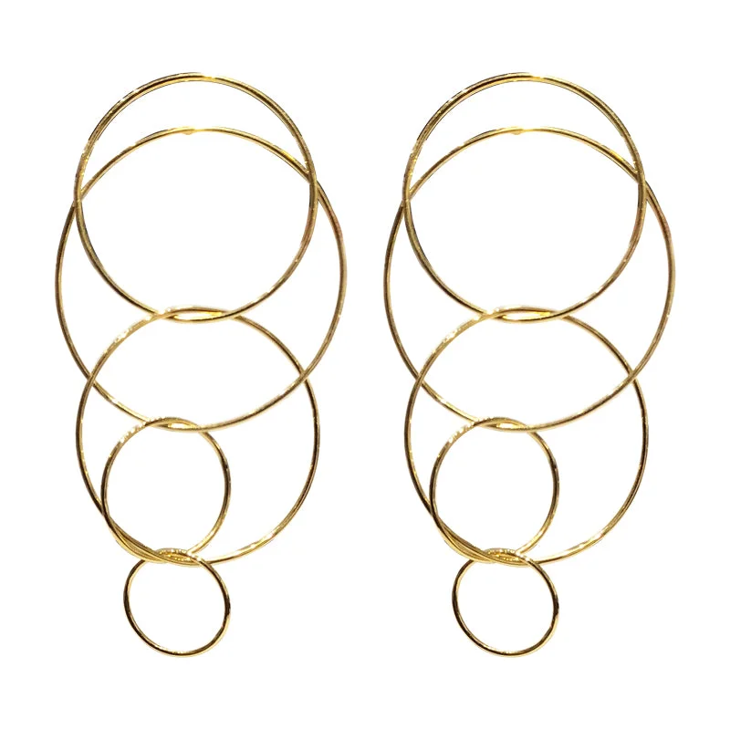 Ladies earrings for blooming vibes -Earrings - Plain Gold – 18K