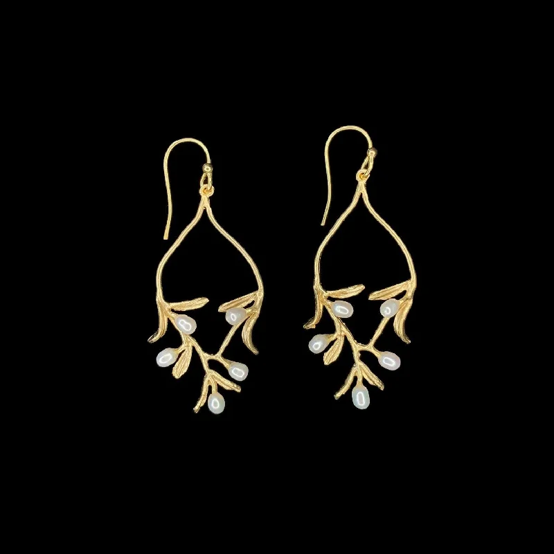 Ladies earrings for stage stars -Fine Night Willow Earrings - Wire Drop