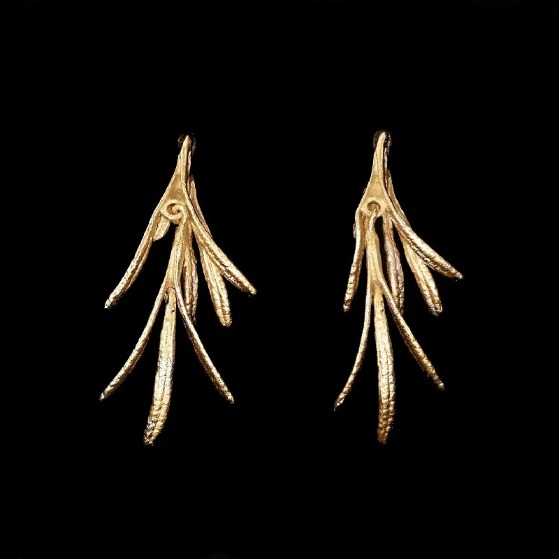 Ladies earrings for builders -Fine Rosemary Earrings - Post