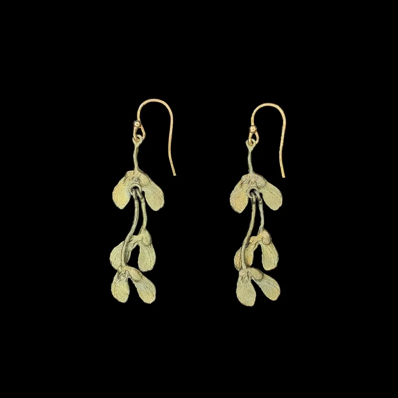 Ladies earrings quirky shine -Japanese Maple Earrings - Wire Drop