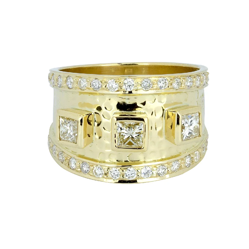 Ladies rings with silk accents -Ring - Diamond