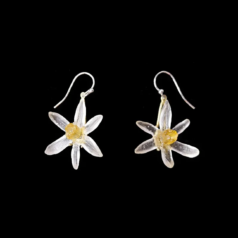 Ladies earrings with ash shungite -Daffodil Earrings