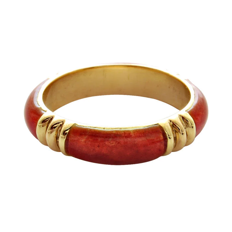 Ladies rings for rebel vibes -Ring-Plain Gold (Enamel)