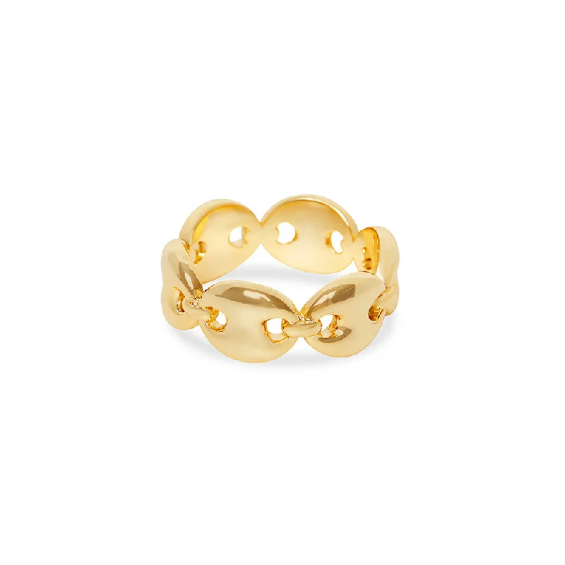 Ladies rings simple charm -THE IRIS LINK RING