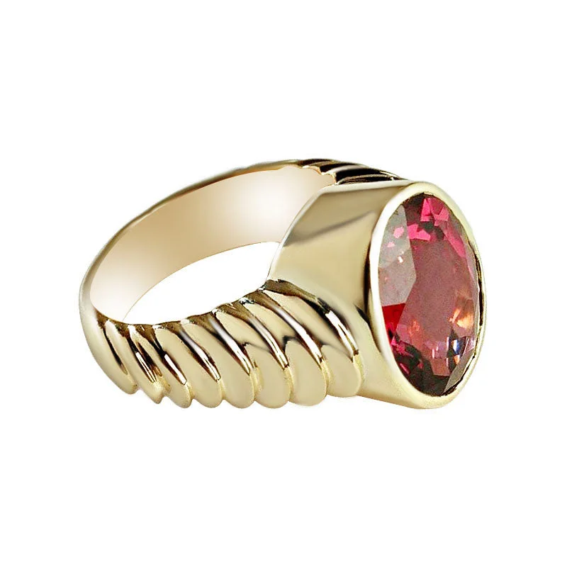 Ladies rings coiled brilliance -Ring-rubellite (990A)