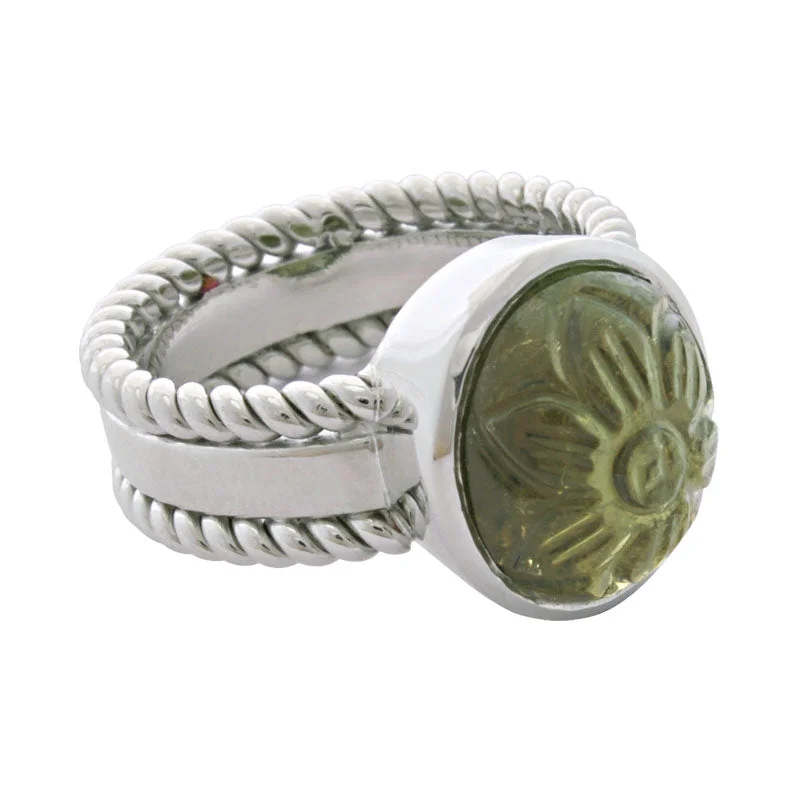 Ladies rings for dream vibes -Ring-Green Tourmaline