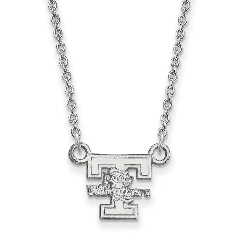 ladies-classic-link-necklaces-10k White Gold U of Tennessee Small Lady Volunteers Pendant Necklace