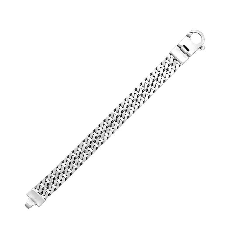 ladies-elegant-diamond-bracelets-Sterling Silver Bracelet