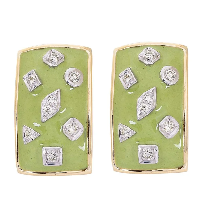 Ladies earrings with yacht drops -Earrings- Diamond (Enamel)  (41BM)