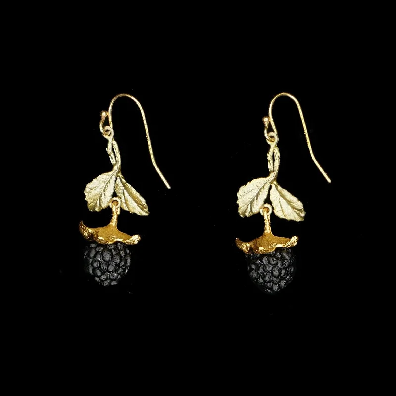 Ladies earrings for blooming vibes -Blackberry Earrings - Leaf Dangle Wire