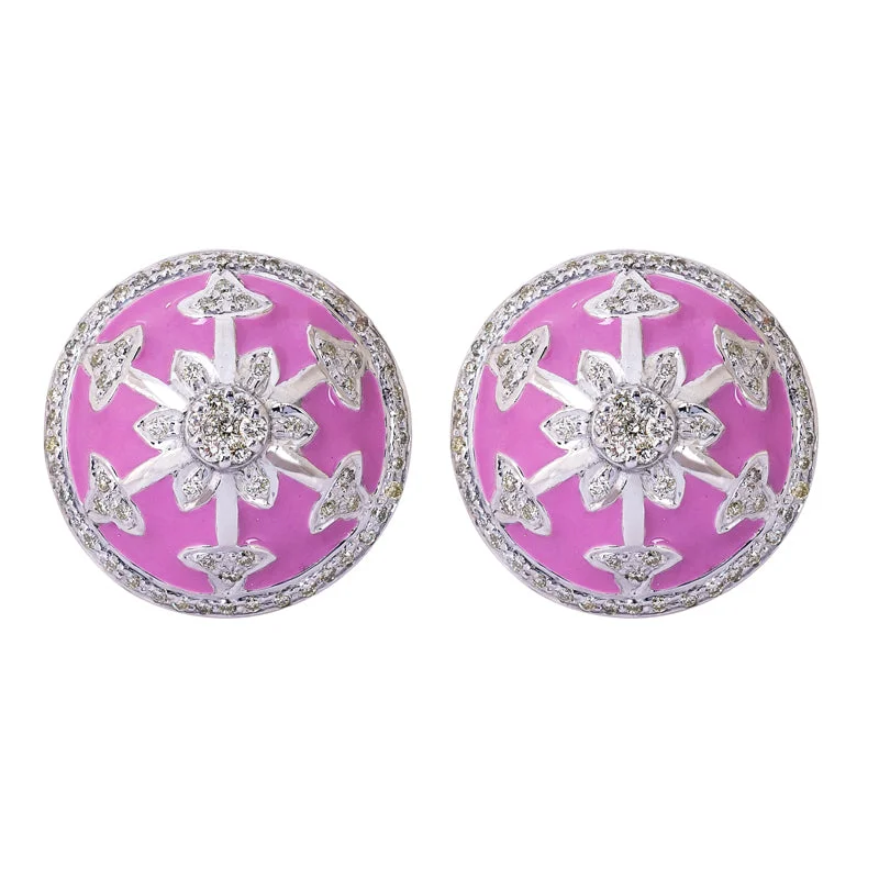 Ladies earrings brilliant shine -Earrings- Diamond (Enamel)  (264BS)