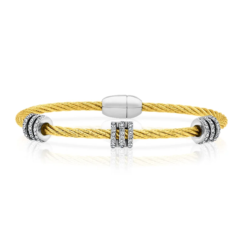 ladies-wedding-silver-bracelets-MAGNETIC MARVEL ROPE BRACELET, GOLD