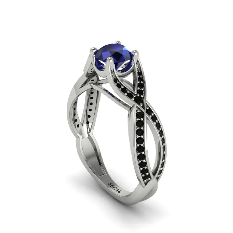 Ladies engagement rings for fairy-tale proposals -Sapphire Eternal Twist Engagement Ring - Maisie No. 45